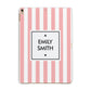 Personalised Candy Striped Name Initials Apple iPad Gold Case