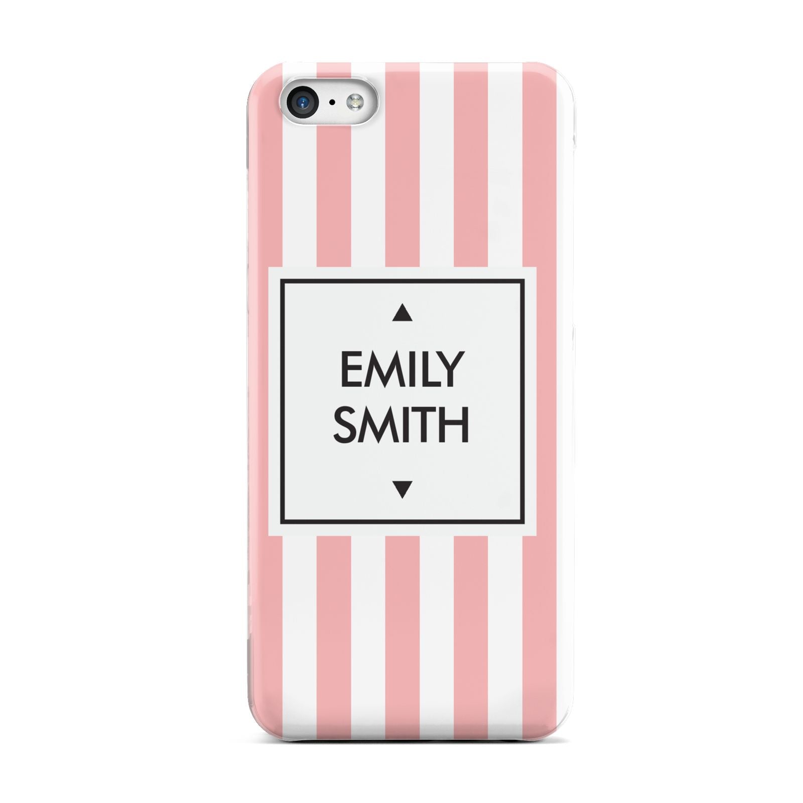 Personalised Candy Striped Name Initials Apple iPhone 5c Case