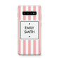 Personalised Candy Striped Name Initials Protective Samsung Galaxy Case