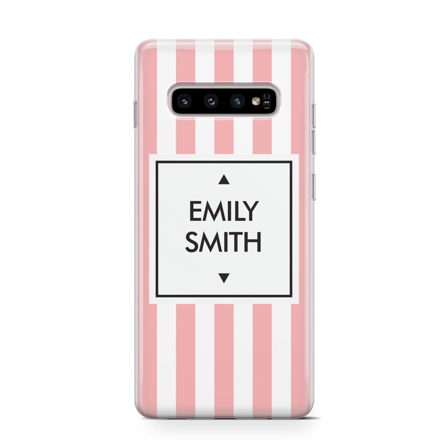 Personalised Candy Striped Name Initials Protective Samsung Galaxy Case