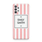 Personalised Candy Striped Name Initials Samsung A32 5G Case
