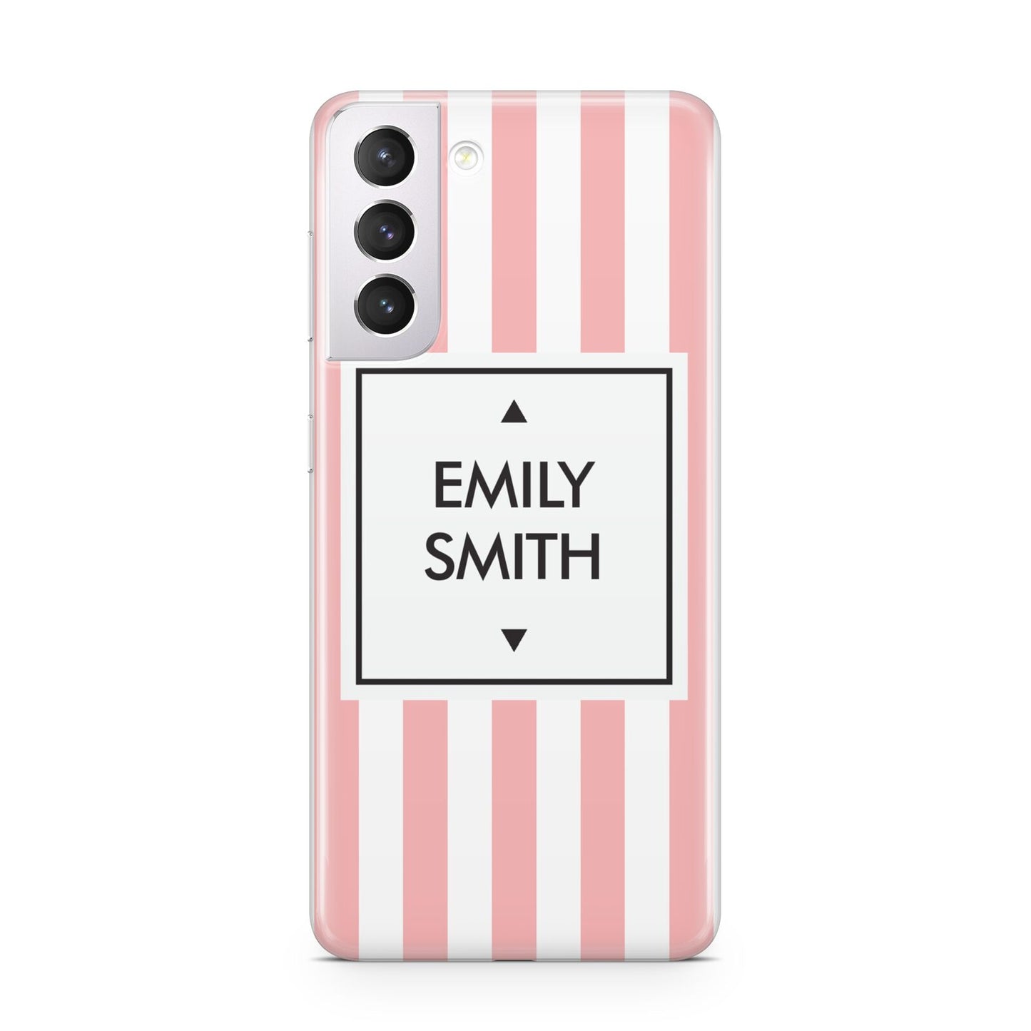 Personalised Candy Striped Name Initials Samsung S21 Case