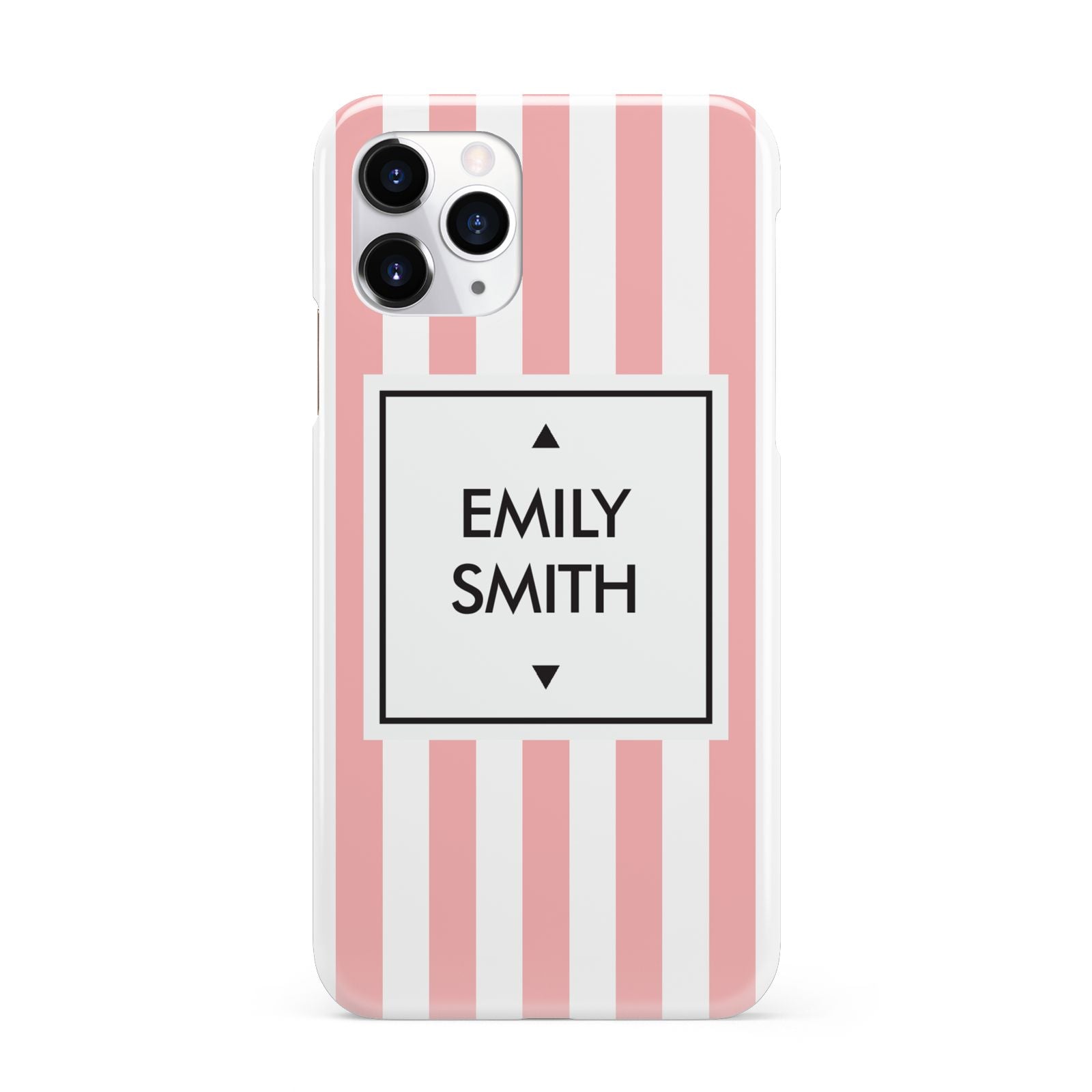 Personalised Candy Striped Name Initials iPhone 11 Pro 3D Snap Case