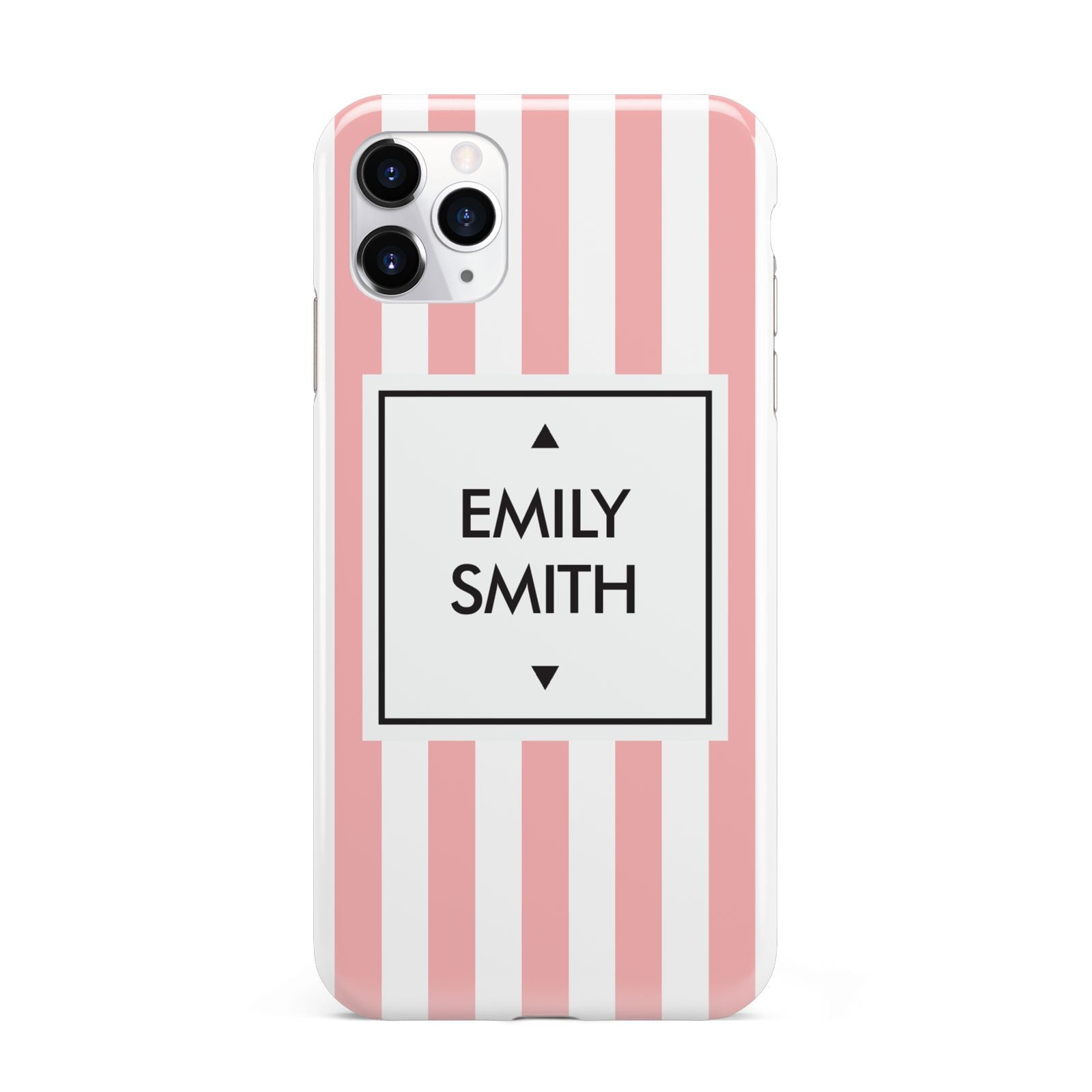 Personalised Candy Striped Name Initials iPhone 11 Pro Max 3D Tough Case