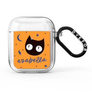 Personalised Cat Halloween AirPods Case