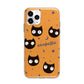 Personalised Cat Halloween Apple iPhone 11 Pro Max in Silver with Bumper Case