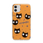 Personalised Cat Halloween Apple iPhone 11 in White with Bumper Case