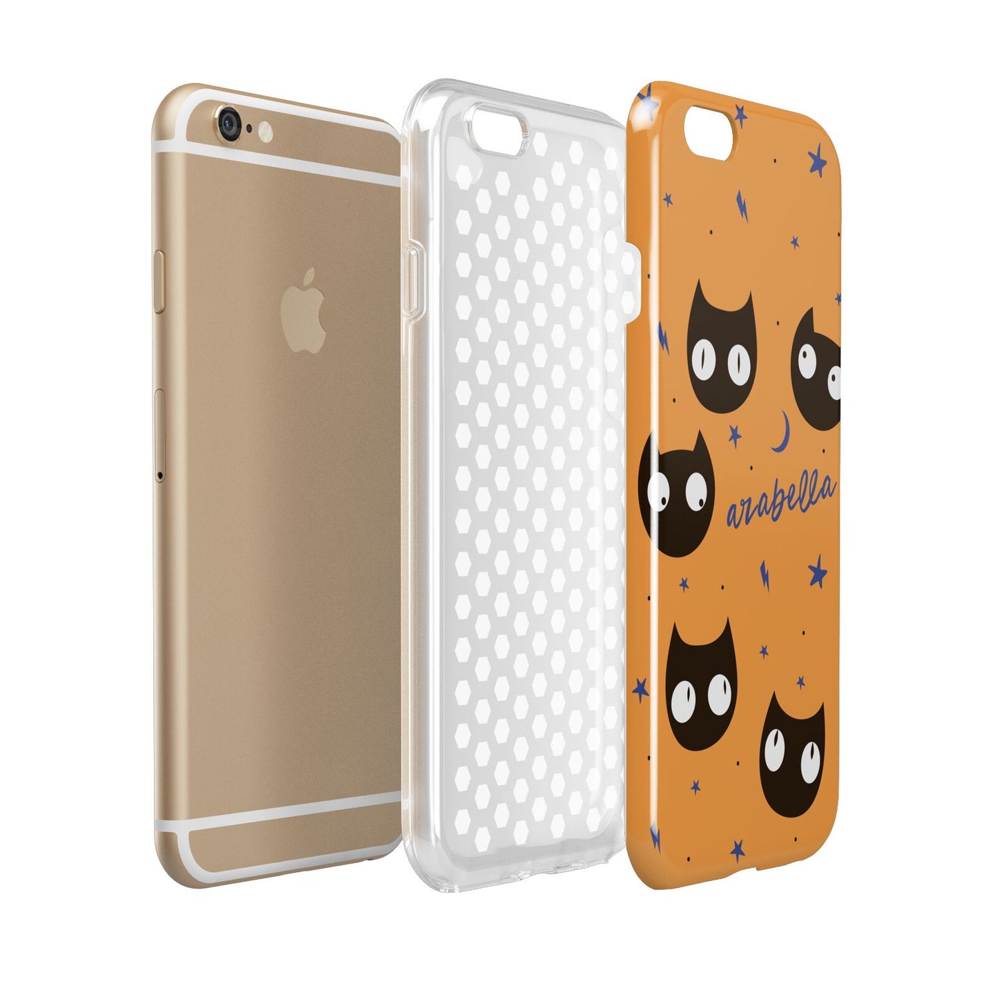 Personalised Cat Halloween Apple iPhone 6 3D Tough Case Expanded view