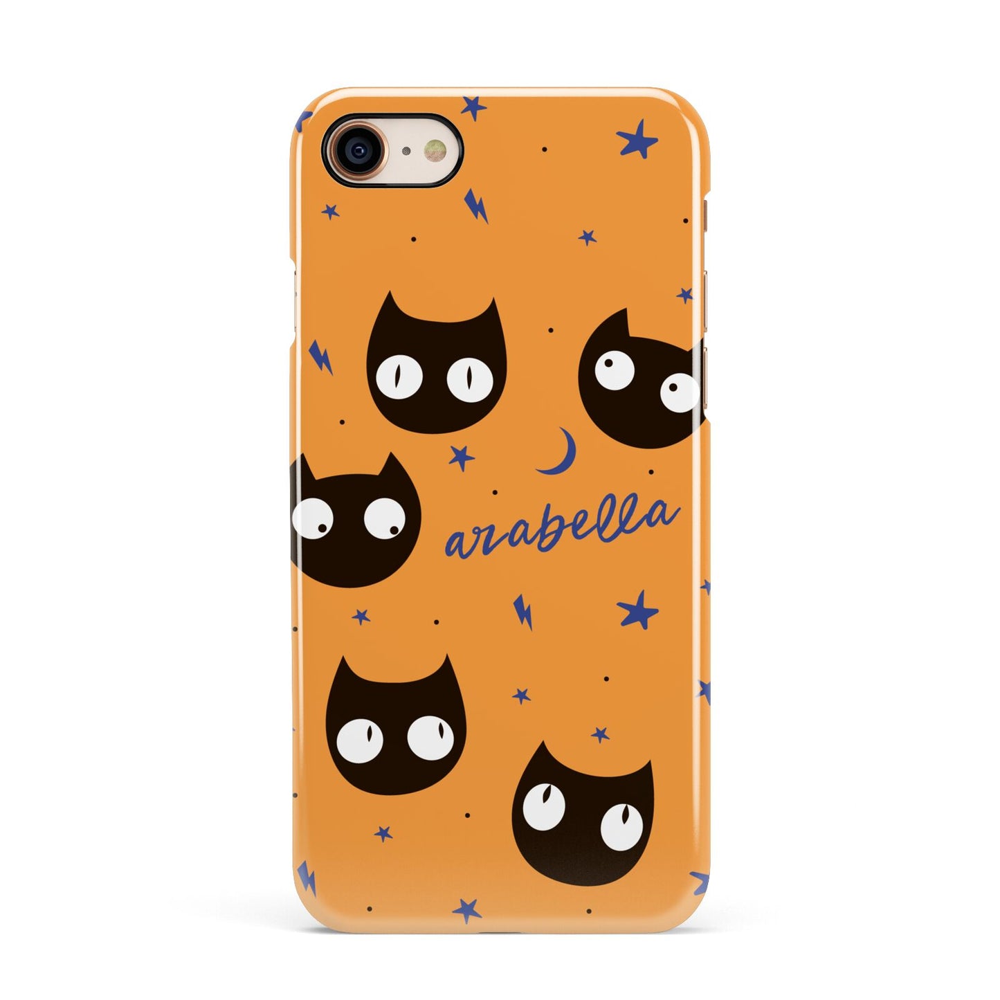 Personalised Cat Halloween Apple iPhone 7 8 3D Snap Case