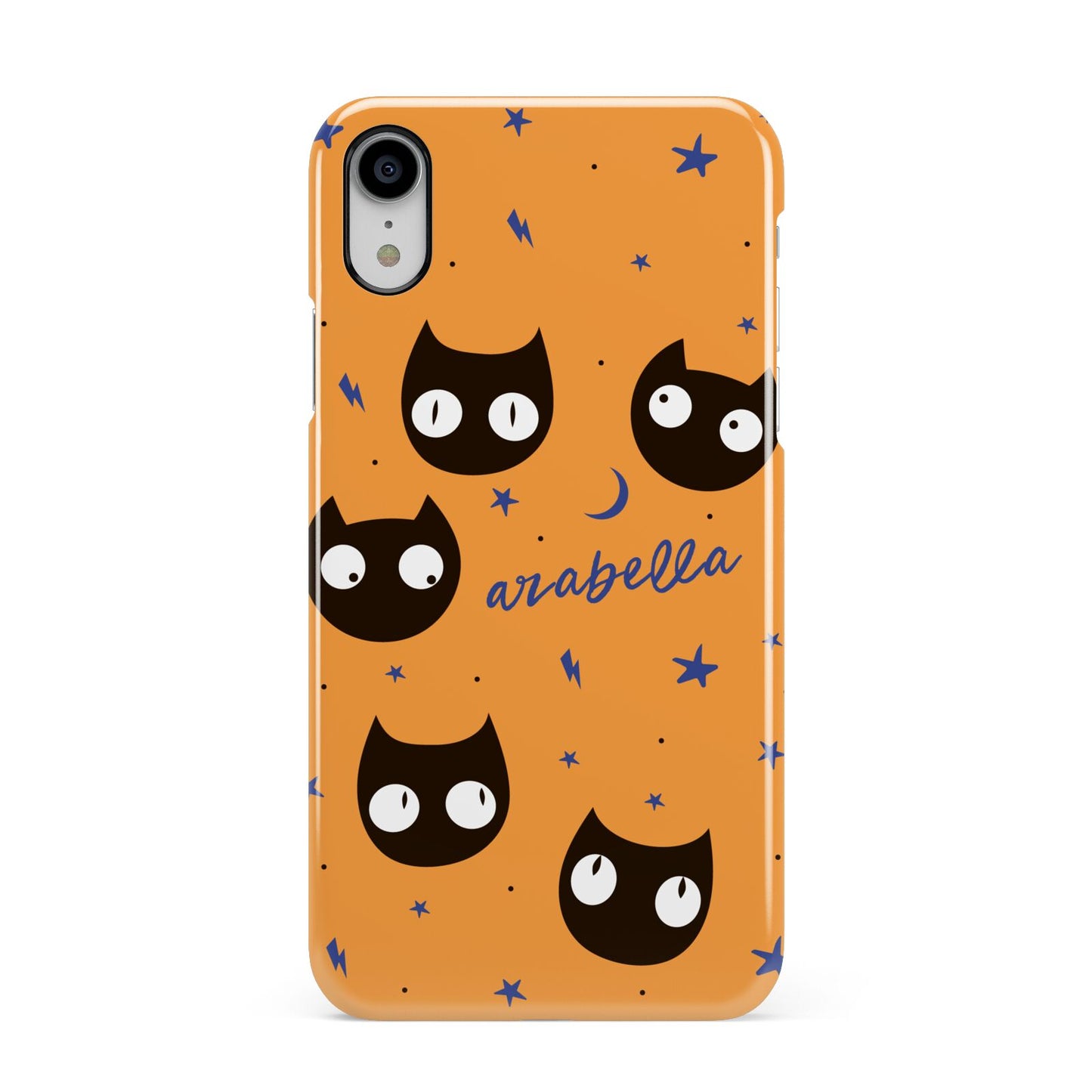 Personalised Cat Halloween Apple iPhone XR White 3D Snap Case