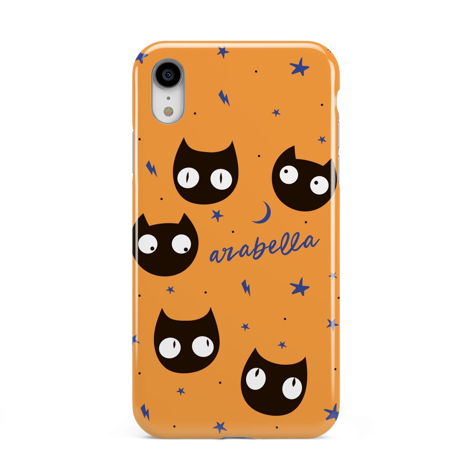 Personalised Cat Halloween Apple iPhone XR White 3D Tough Case