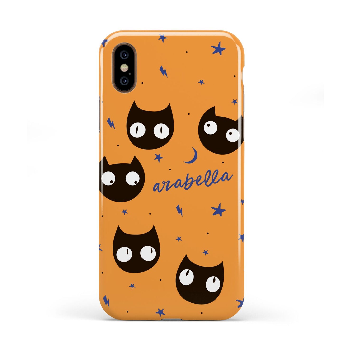 Personalised Cat Halloween Apple iPhone XS 3D Tough
