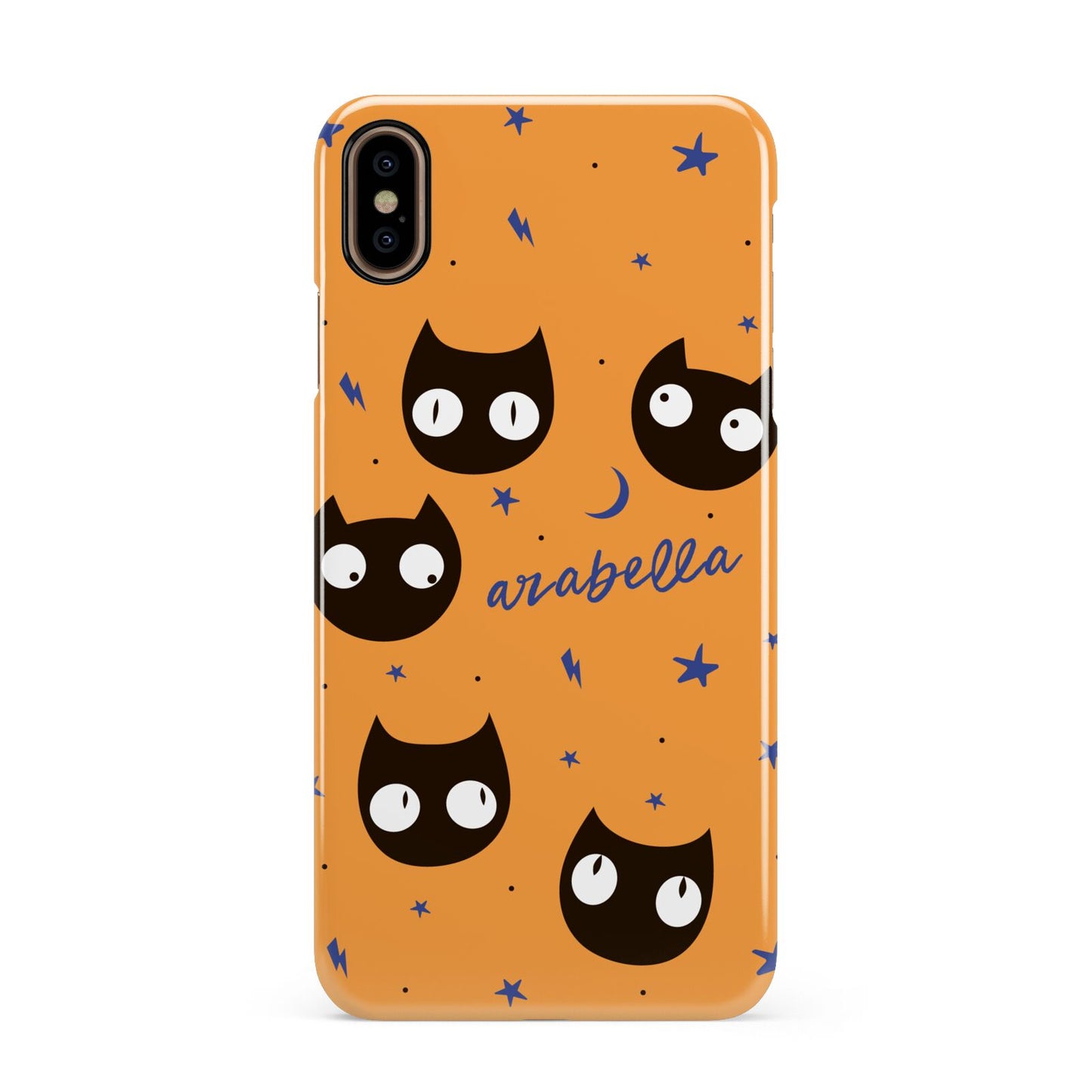 Personalised Cat Halloween Apple iPhone Xs Max 3D Snap Case