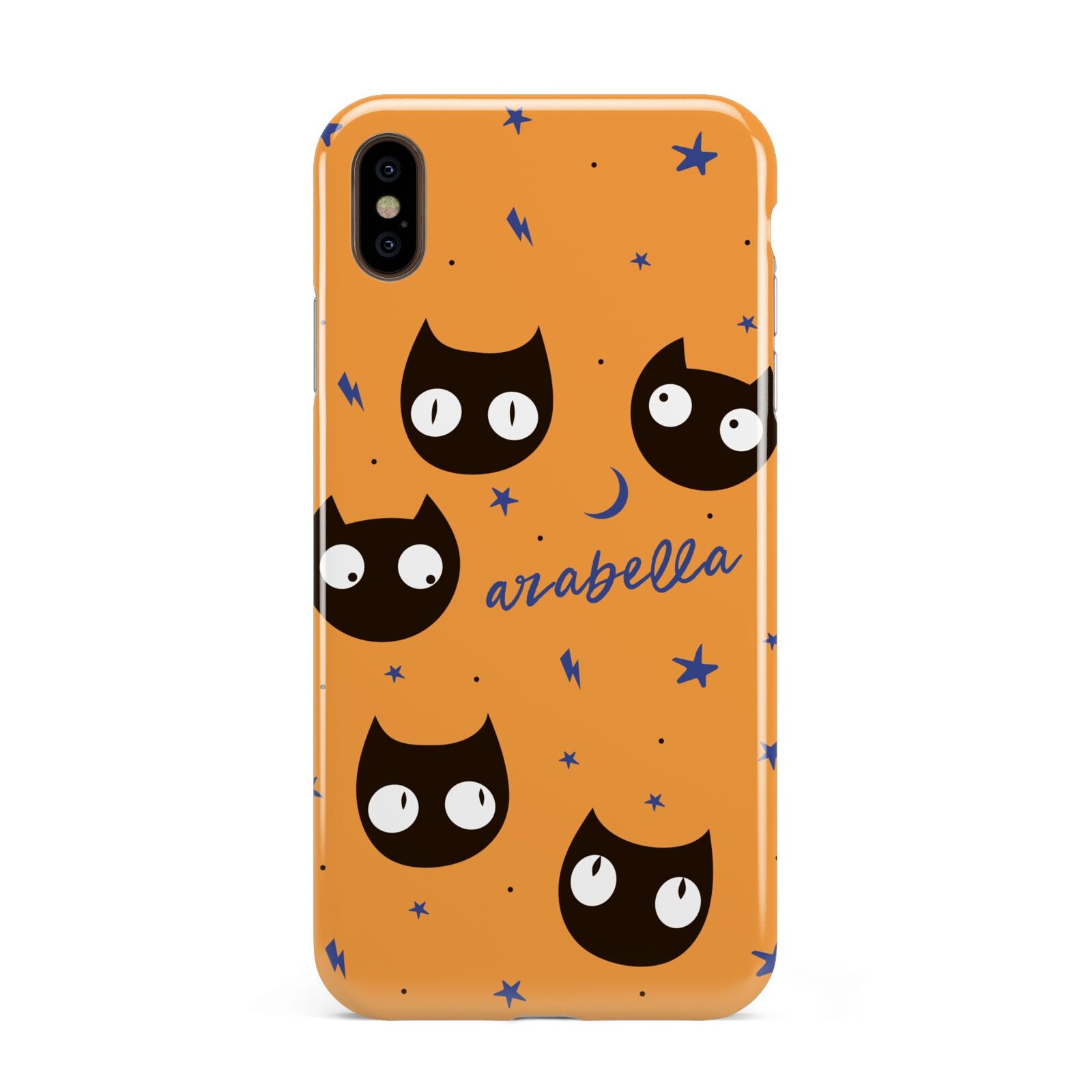 Personalised Cat Halloween Apple iPhone Xs Max 3D Tough Case