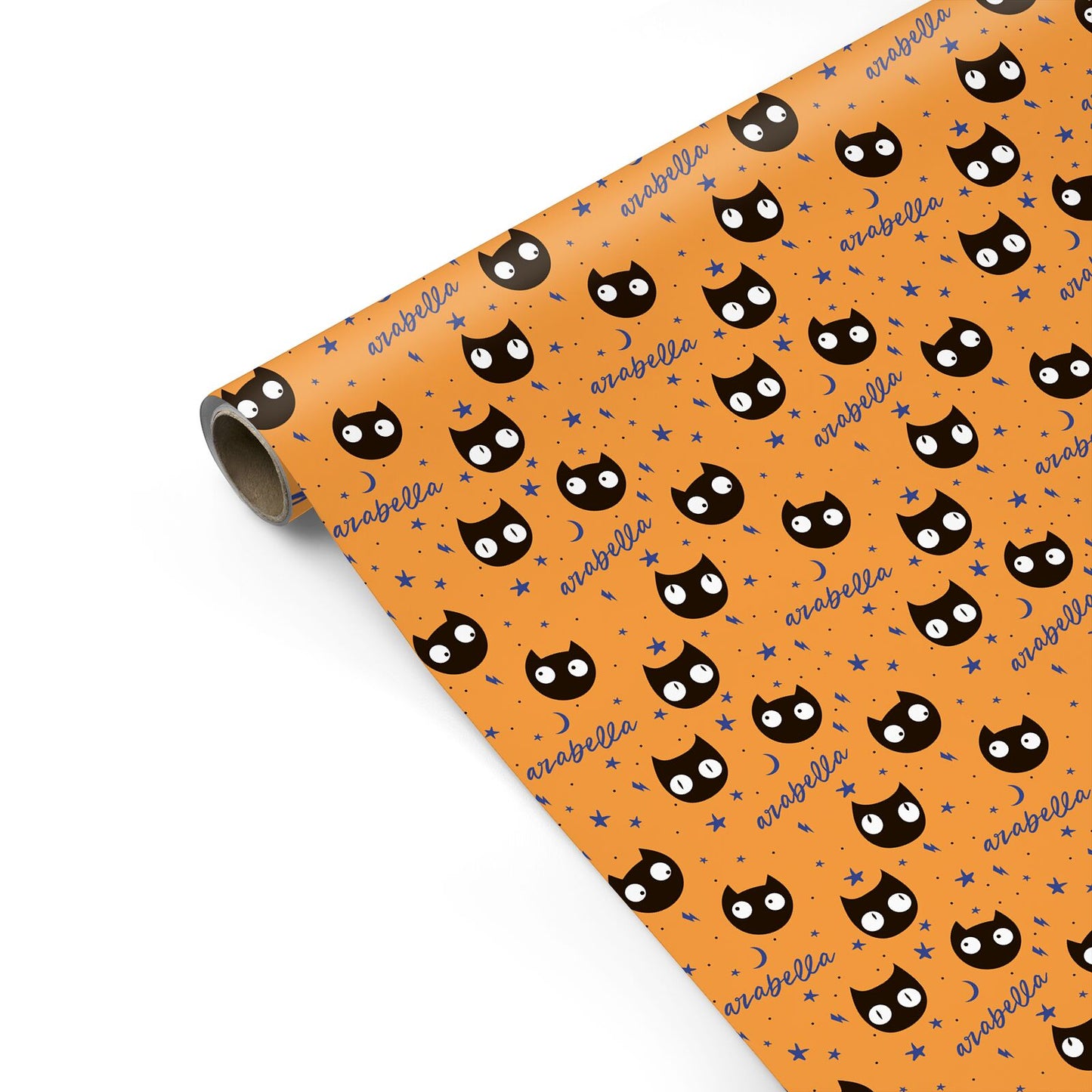 Personalised Cat Halloween Personalised Gift Wrap