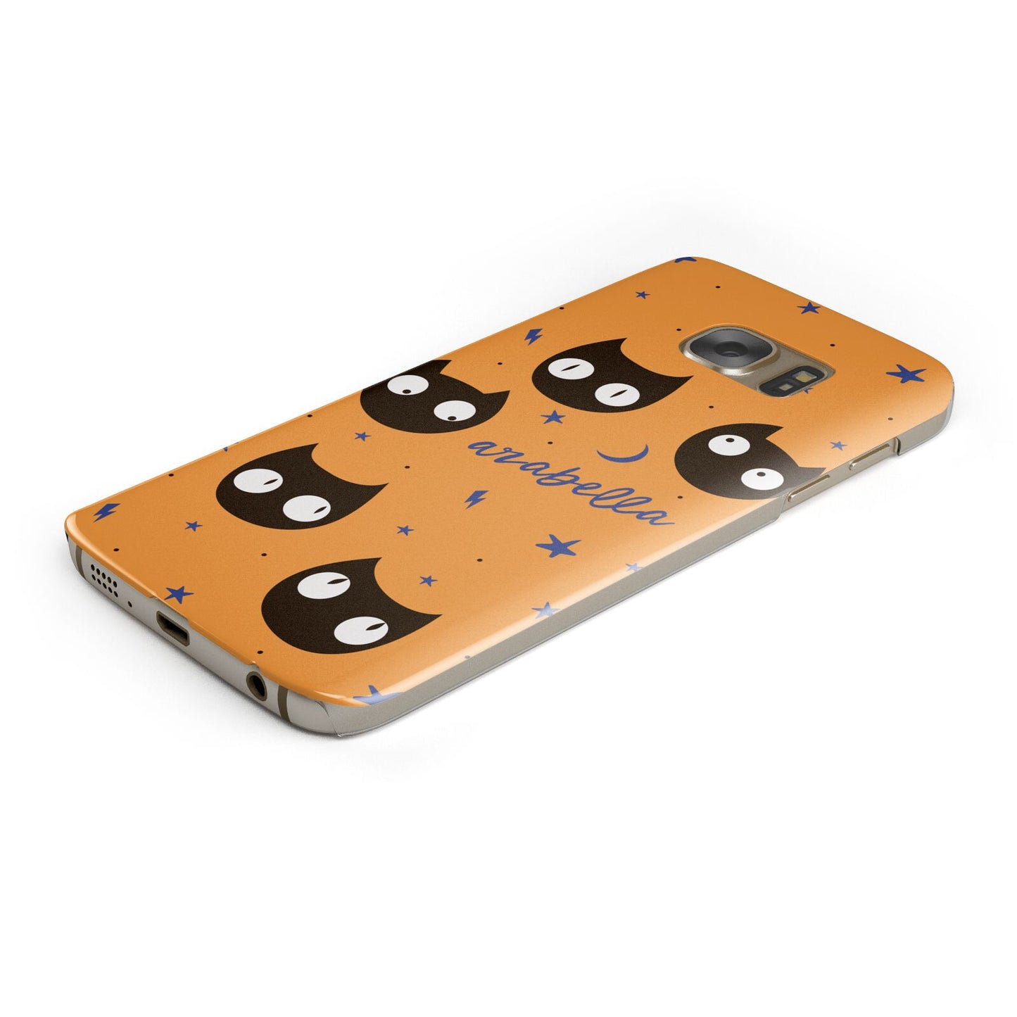Personalised Cat Halloween Samsung Galaxy Case Bottom Cutout