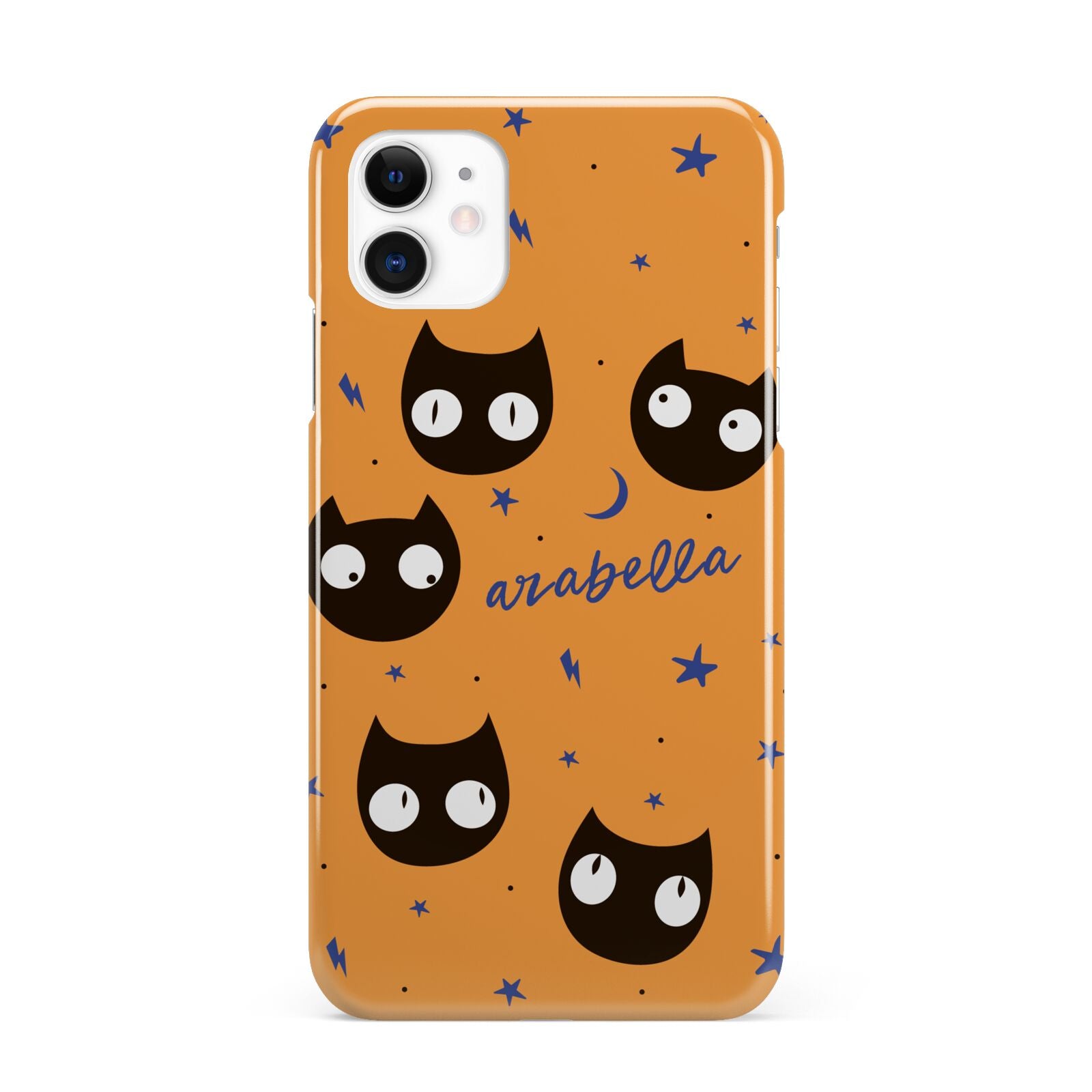 Personalised Cat Halloween iPhone 11 3D Snap Case