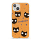 Personalised Cat Halloween iPhone 13 Clear Bumper Case