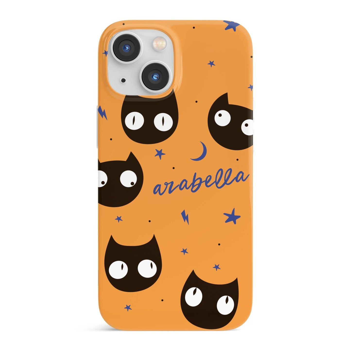 Personalised Cat Halloween iPhone 13 Mini Full Wrap 3D Snap Case