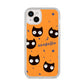 Personalised Cat Halloween iPhone 14 Plus Clear Tough Case Starlight