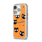 Personalised Cat Halloween iPhone 14 Pro Glitter Tough Case Silver Angled Image