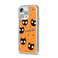 Personalised Cat Halloween iPhone 14 Pro Max Clear Tough Case Silver Angled Image