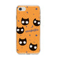 Personalised Cat Halloween iPhone 8 Bumper Case on Silver iPhone