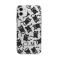 Personalised Cat Initials Clear Apple iPhone 11 in White with Bumper Case
