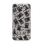 Personalised Cat Initials Clear Samsung Galaxy J7 2017 Case