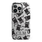 Personalised Cat Initials Clear iPhone 13 Pro Full Wrap 3D Tough Case