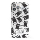 Personalised Cat Initials Clear iPhone 13 Pro Max Full Wrap 3D Snap Case