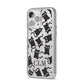 Personalised Cat Initials Clear iPhone 14 Pro Max Clear Tough Case Silver Angled Image