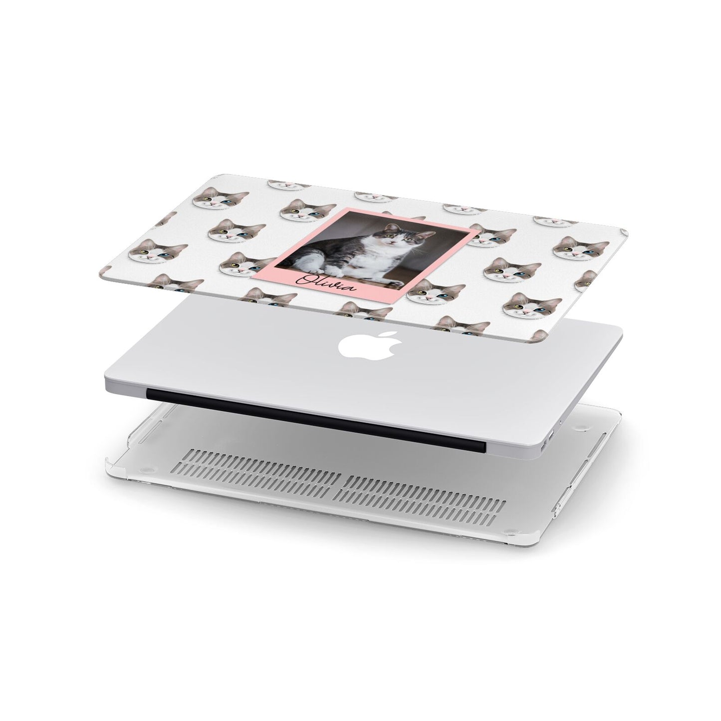Personalised Cat Photo Apple MacBook Case in Detail