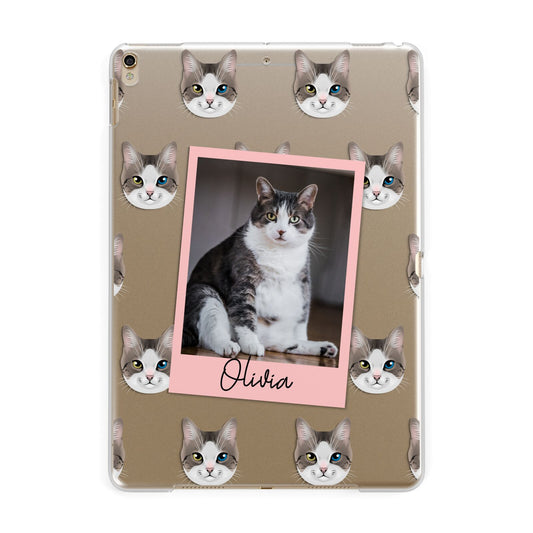 Personalised Cat Photo Apple iPad Gold Case