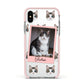 Personalised Cat Photo Apple iPhone Xs Impact Case Pink Edge on Silver Phone