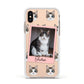Personalised Cat Photo Apple iPhone Xs Impact Case White Edge on Gold Phone