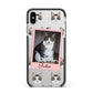 Personalised Cat Photo Apple iPhone Xs Max Impact Case Black Edge on Silver Phone