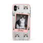 Personalised Cat Photo Apple iPhone Xs Max Impact Case Pink Edge on Silver Phone