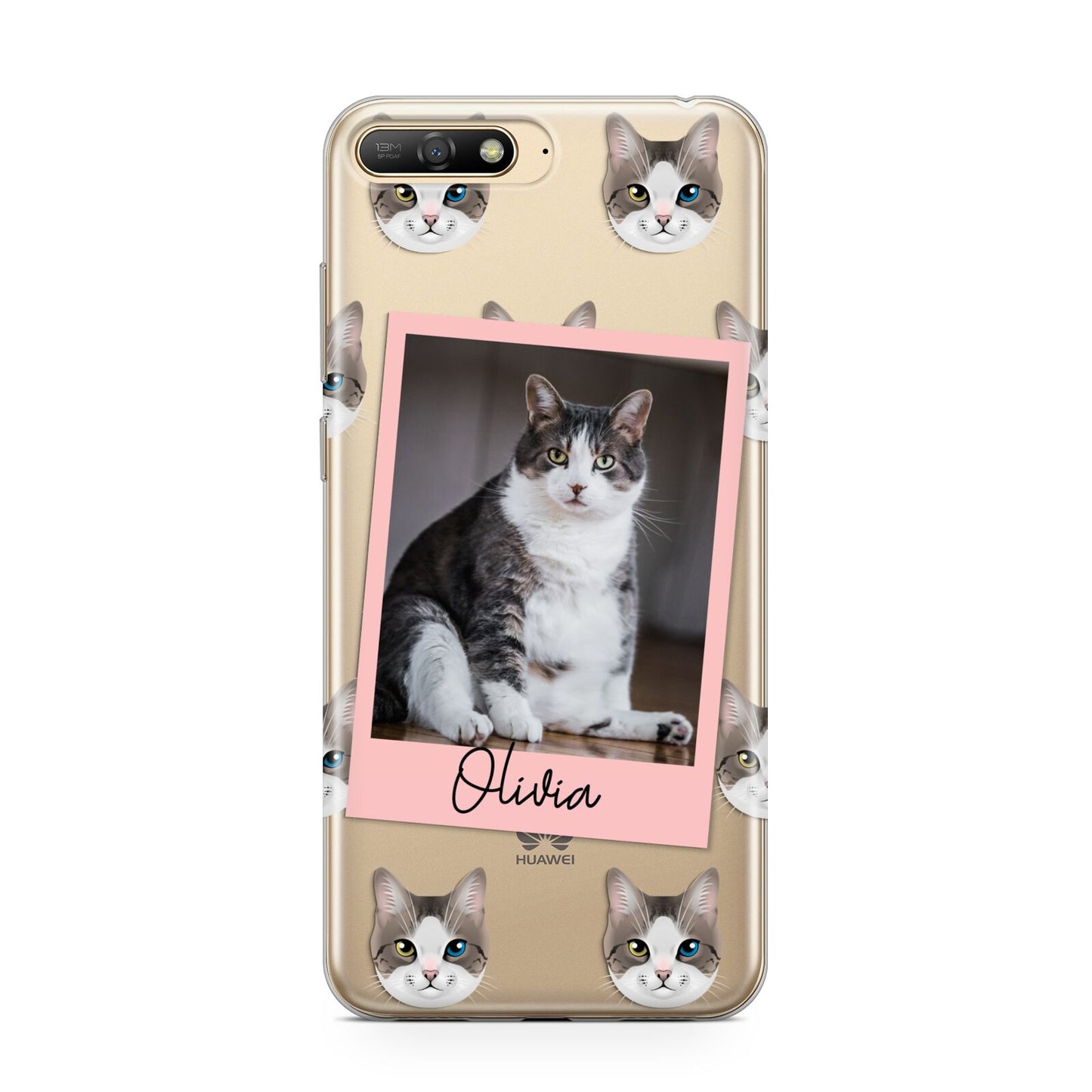 Personalised Cat Photo Huawei Y6 2018