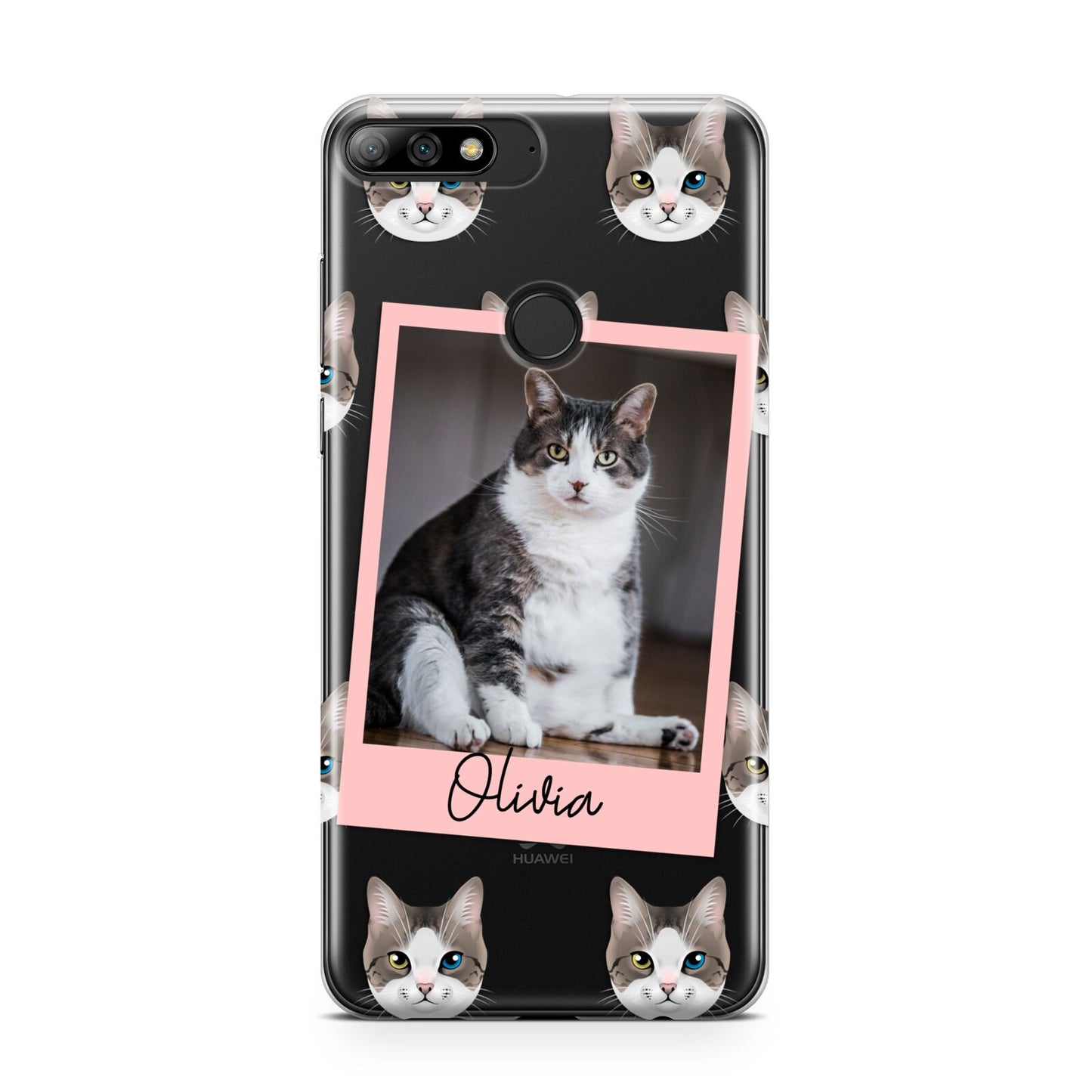 Personalised Cat Photo Huawei Y7 2018