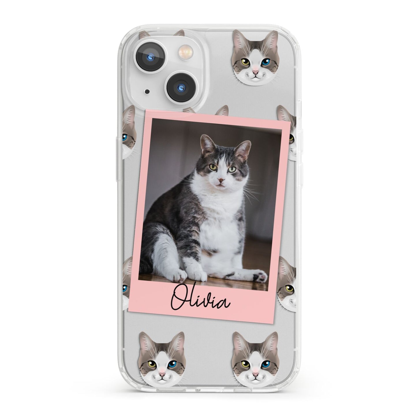 Personalised Cat Photo iPhone 13 Clear Bumper Case