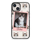 Personalised Cat Photo iPhone 14 Black Impact Case on Silver phone