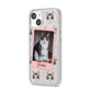 Personalised Cat Photo iPhone 14 Glitter Tough Case Starlight Angled Image