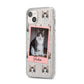 Personalised Cat Photo iPhone 14 Plus Glitter Tough Case Starlight Angled Image