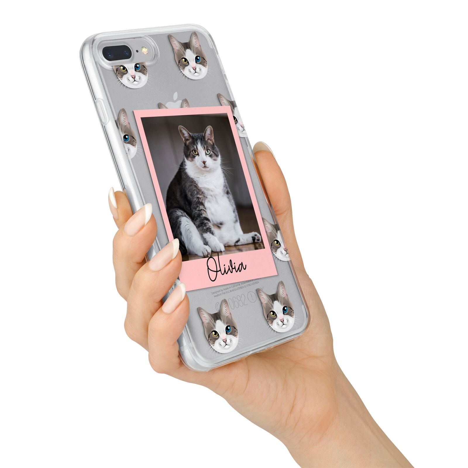 Personalised Cat Photo iPhone 7 Plus Bumper Case on Silver iPhone Alternative Image