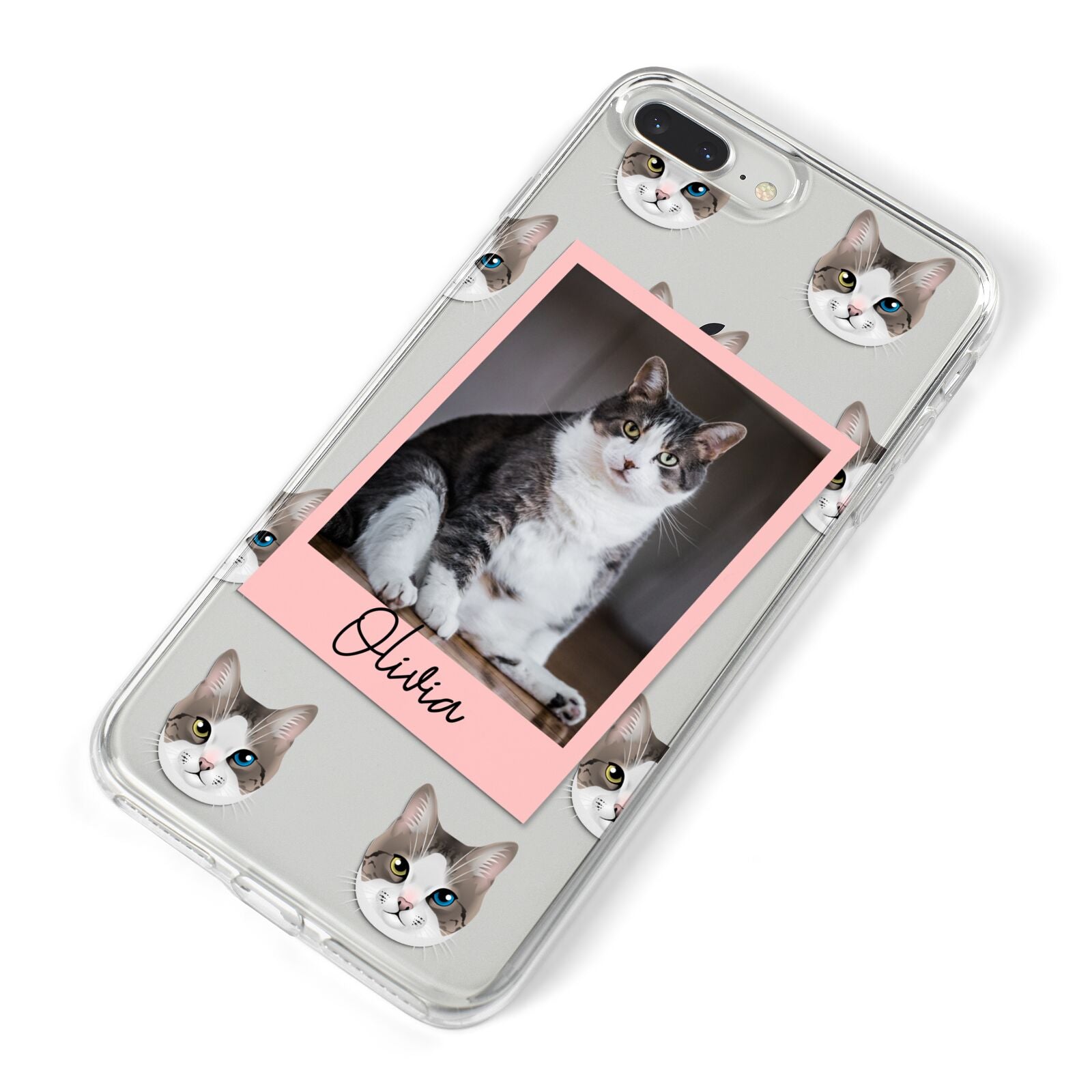 Personalised Cat Photo iPhone 8 Plus Bumper Case on Silver iPhone Alternative Image