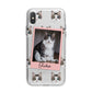 Personalised Cat Photo iPhone X Bumper Case on Silver iPhone Alternative Image 1