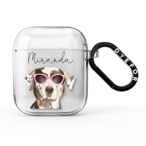 Personalisierte Catahoula Leopard Dog AirPods Hülle