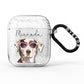 Personalised Catahoula Leopard Dog AirPods Glitter Case