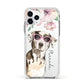 Personalised Catahoula Leopard Dog Apple iPhone 11 Pro in Silver with White Impact Case